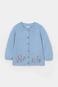 Infant Girls Cardigan Sweater With Hand Embroidery