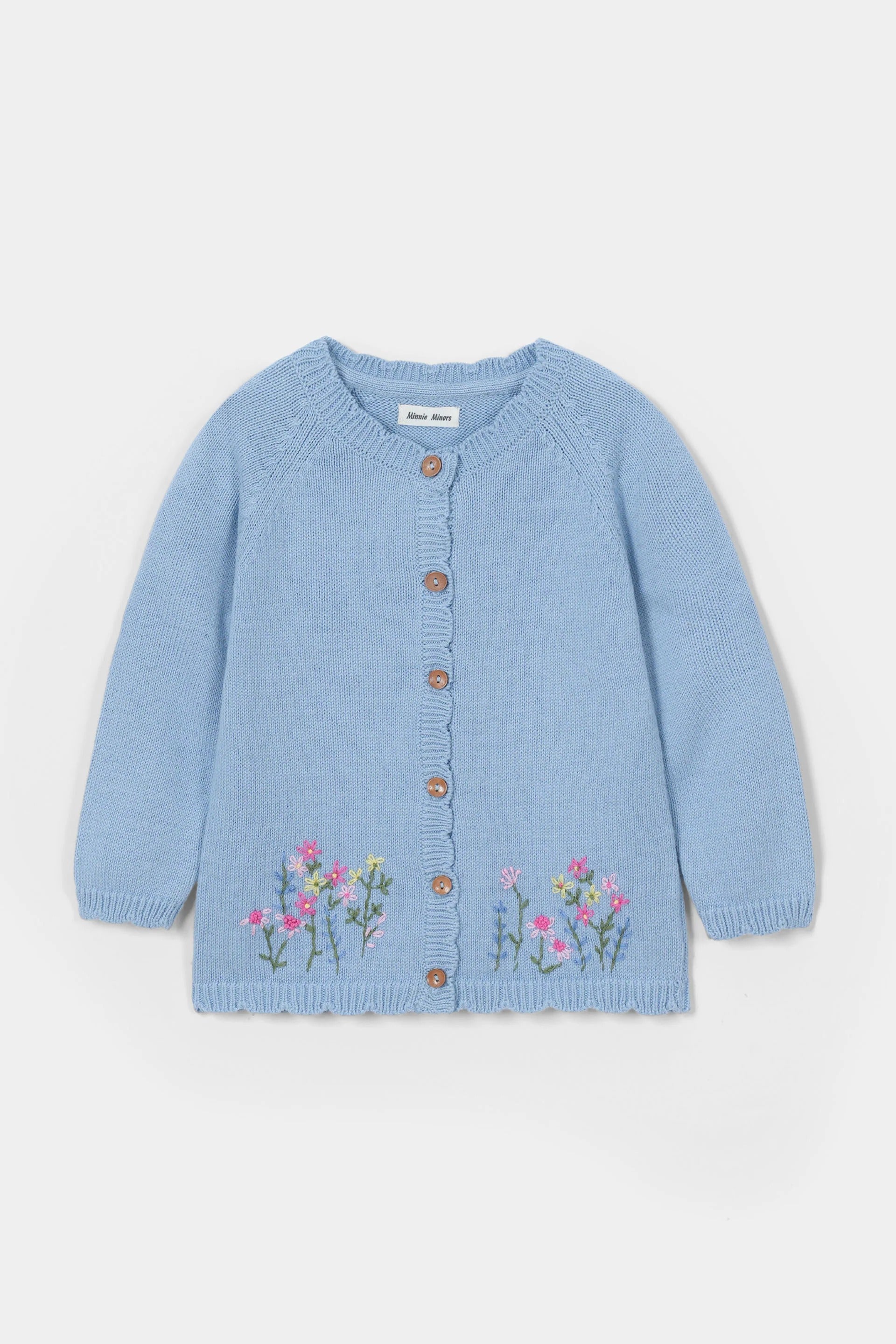 Infant Girls Cardigan Sweater With Hand Embroidery