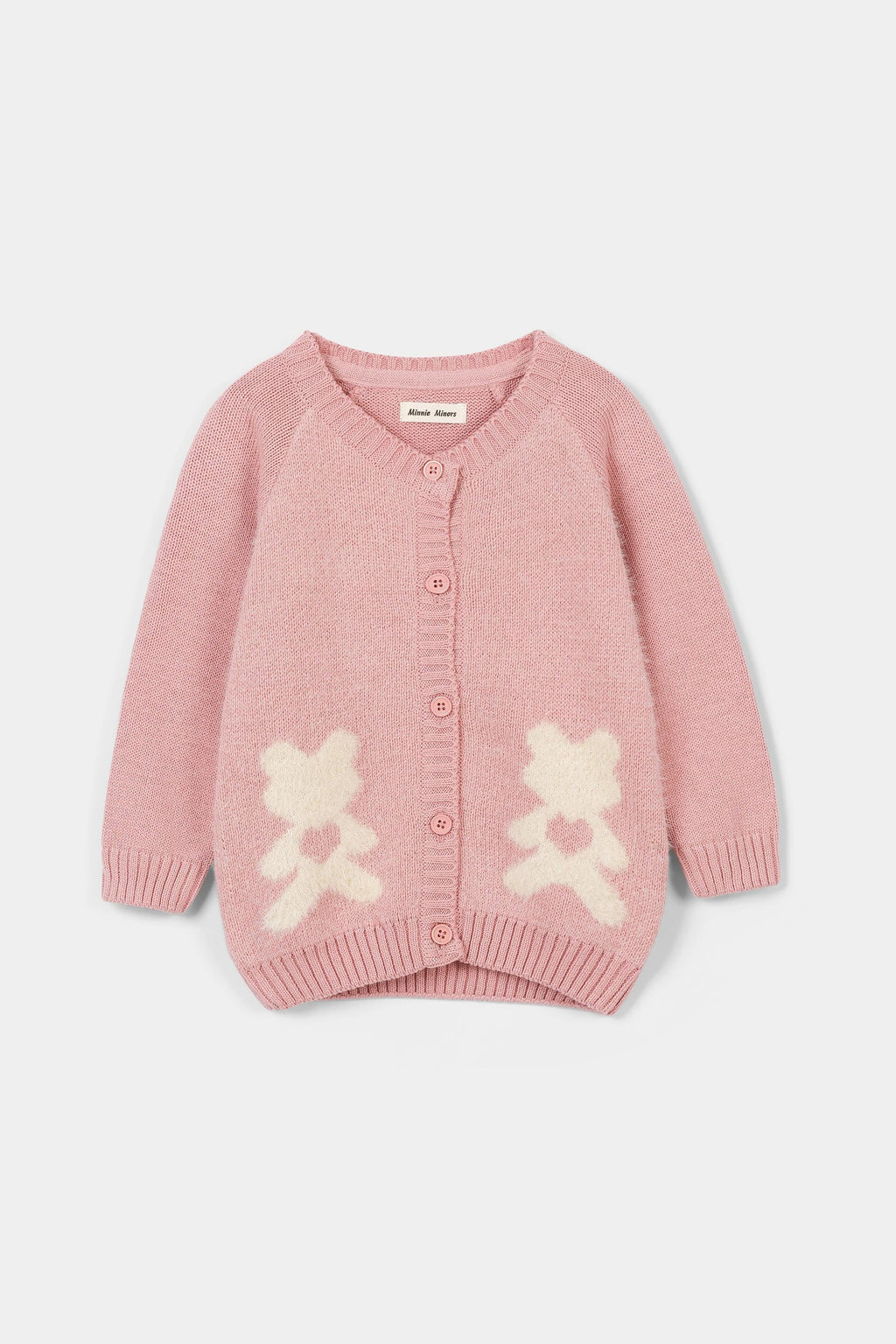 Infant Girls Cabled Sweater With Hand Embroidery