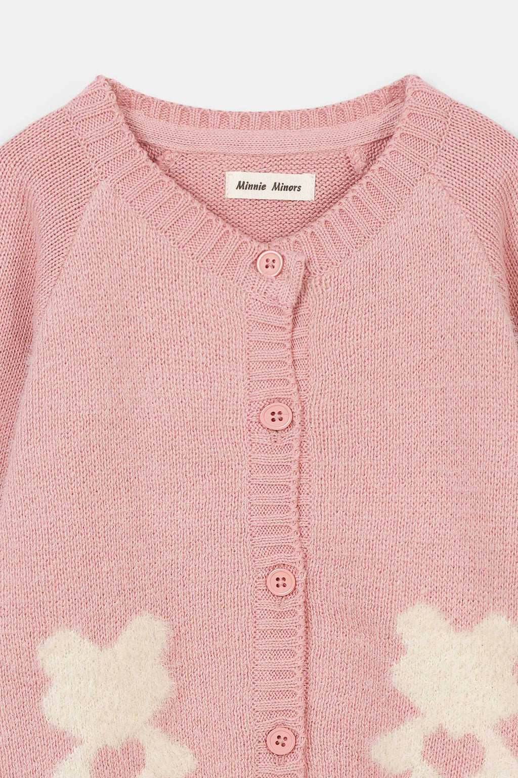 Infant Girls Cabled Sweater With Hand Embroidery
